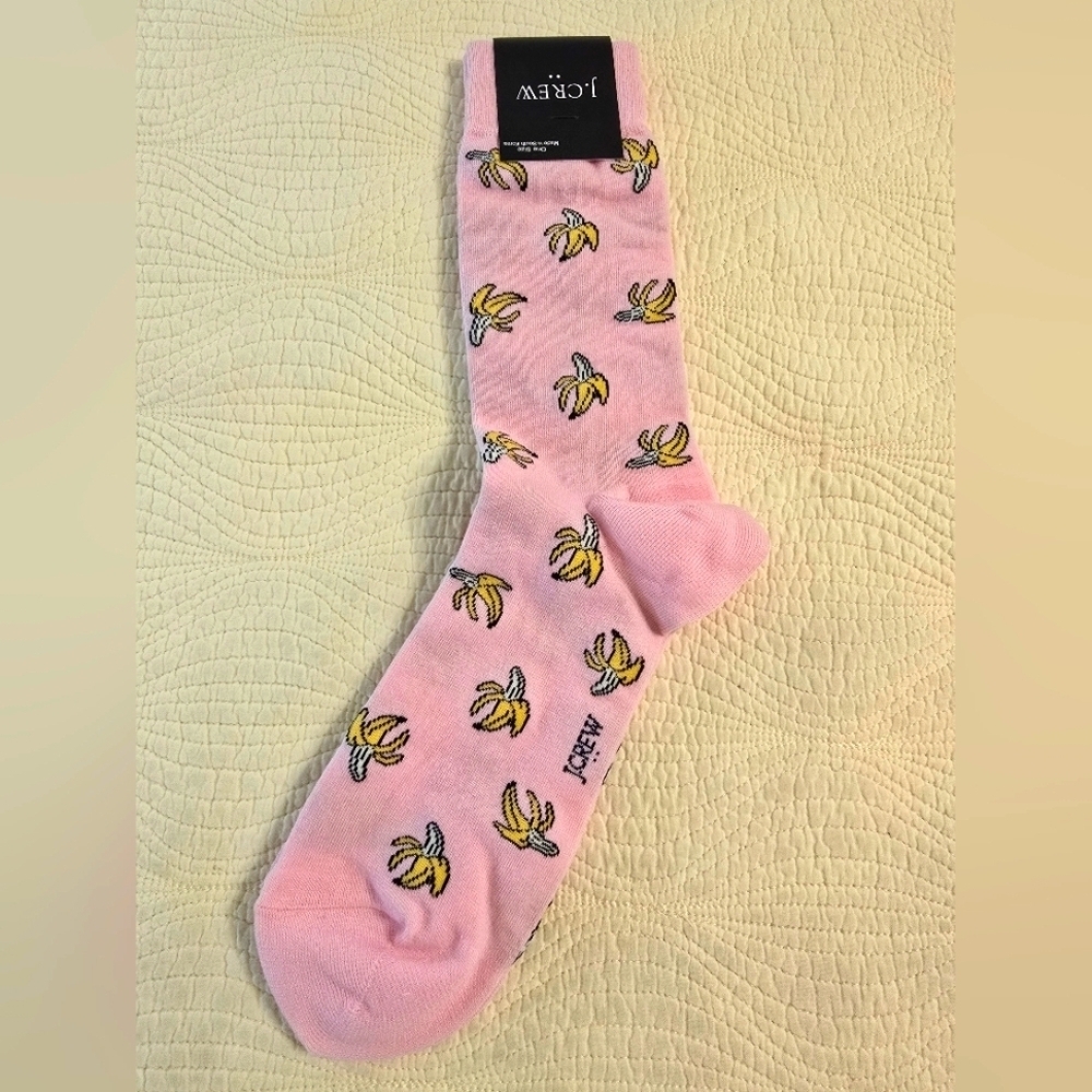 NWT J. Crew Mens Socks With Banana Pattern
